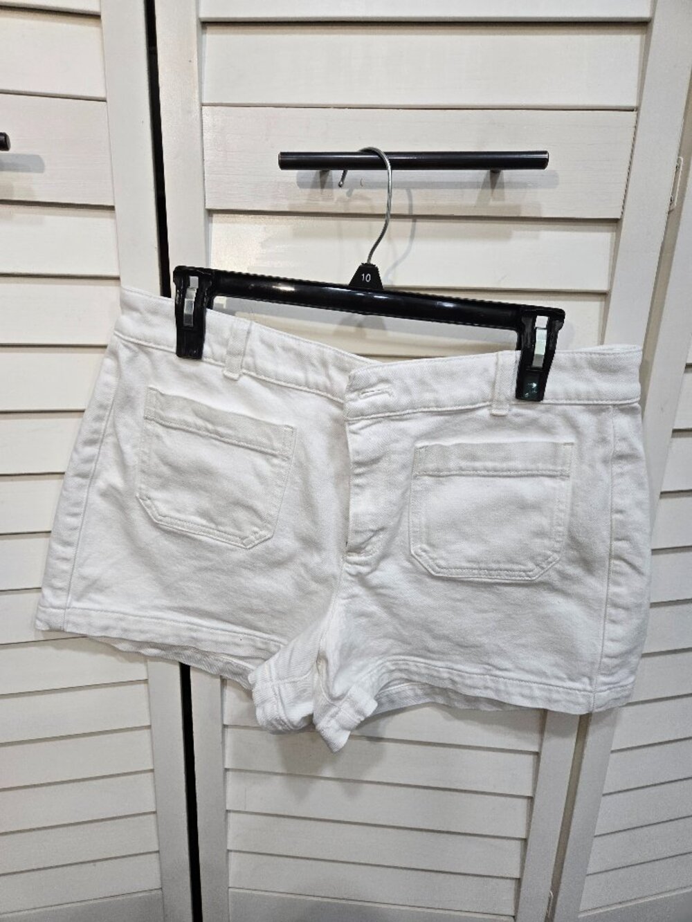 White J Crew Denim shorts, Size 8, Good Condition